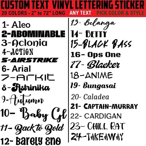 Custom text vinyl - text,