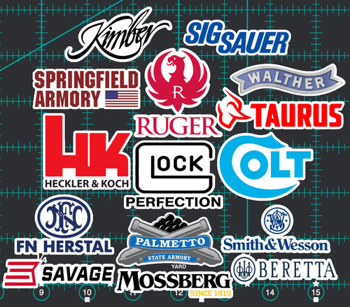 Gun manufacturer logo - gun,